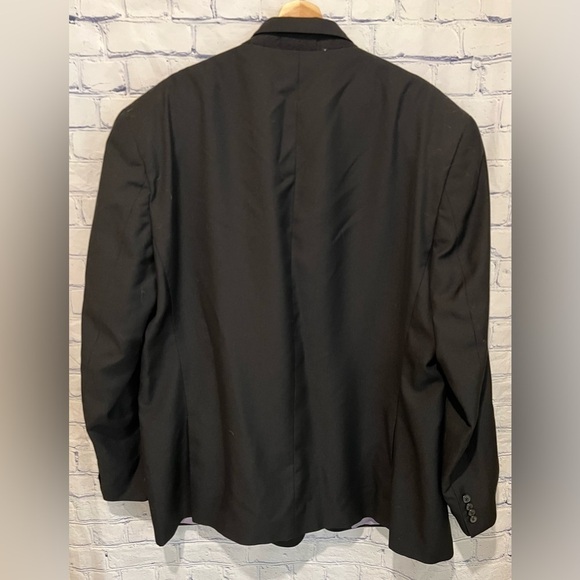 Sean John Fine Tailored Black Mens Sport Coat Suit Blazer Jacket 52 Long - Picture 3 of 7